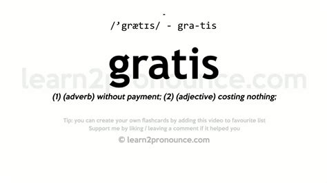 gratis pronos|Gratis Definition & Meaning .